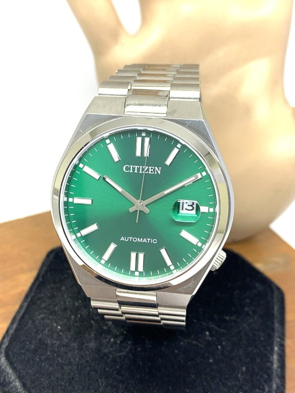 Citizen Men's Watch NJ0150-56X Tsuyosa Automatic Green Dial Silver Steel 40mm